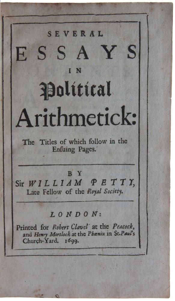 Several Essays in Political Arithmetick (ed. de 1699)